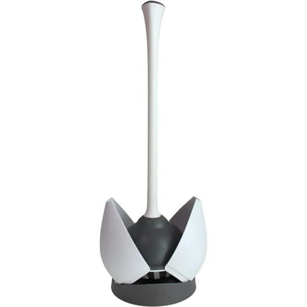 Clorox Toilet Plunger with Holder Heavy Duty Bathroom Caddy Organizer Set